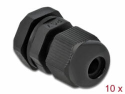 Delock PG7 tömszelence 10 db. fekete (60192) (60192)