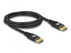 Delock DisplayPort kábel 8K 60 Hz 2 m fekete fém (80621) (80621)