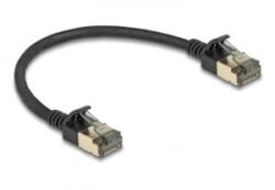 Delock RJ45 hálózati kábel Cat. 8.1 F/FTP Slim Pro 0, 25 m, fekete (80337)