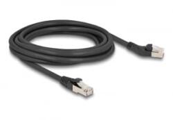 Delock RJ45 hálózati kábel Cat. 6A S/FTP 45 -ben jobbra hajlított apa egyenes apa 3 m, fekete (80624) (80624)