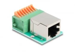 Delock RJ45 anya - Terminal block nyomógombbal Cat. 5e (90652) (90652)