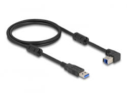 Delock USB 5 Gbps kábel A-típusú apa - B-típusú apa 90 felfelé néző csatlakozóapaval 1 m (81104) (81104) - aqua