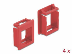 Delock Keystone modultartó tokokhoz (4 db) piros (86762) (86762) - aqua