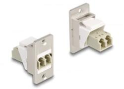 Delock Panel tartó Keystone modul optikai szál LC Duplex anya-anya kúpos (67169) (67169)