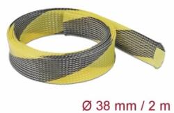 Delock Fonott kábelharisnya nyújtható 2 m x 38 mm fekete-sárga (20752) (20752)