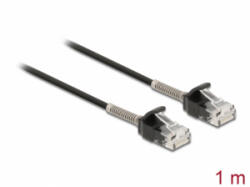Delock Görbítés védelemmel ellátott kábel RJ45 apa - RJ45 apa Cat. 6A, 1 m hosszú, fekete (87016) - aqua
