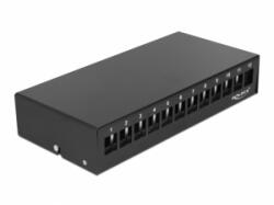 Delock Fekete 12 portos Keystone próbapanel (43415) (43415) - aqua