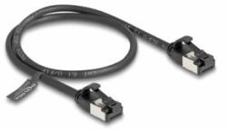 Delock RJ45 kábel apa - apa Cat. 8.1 flexibilis 0, 5 m fekete (80182)
