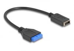 Delock USB 5 Gbps kábel tűfejes anya belső E-típusú A kulcsos anya USB csatlakozókkal 25 cm (65100)