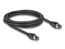 Delock RJ45 hálózati kábel Cat. 8.1 S/FTP 2 m akár 40 Gbps fekete (80234) (80234)