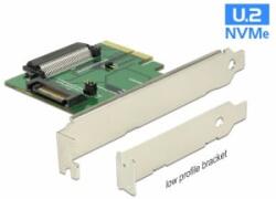 Delock PCI Express x4 Kártya > 1 x belső U. 2 NVMe SFF-8639 hüvely (89672) - aqua