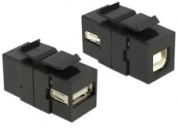 Delock Keystone modul 2db USB 'A' aljzattal (86370)