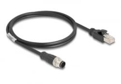 Delock Kábel M12 A kódolt 8 tűs apa - RJ45 apa PVC 1 m (80809)