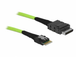 Delock Kábel OCuLink PCIe SFF-8611 > Slim SAS SFF-8654, 1 m (85755) - aqua