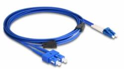 Delock Optikai kábel fém megerősítéssel LC Duplex - SC Duplex szimpla OS2 1 m (87922)