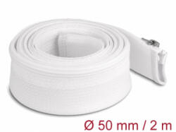 Delock Befont karmantyú zipzáras szorítóval hőállóság egészen 2 m x 50 mm-es fehér (20829) (20829)