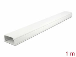 Delock Kábelcsatorna fedéllel 57 x 28 mm - hossza 1 m fehér (20723) (20723)