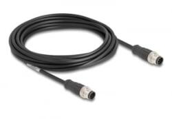 Delock Kábel M12 A kódolt 8 tűs apa - apa PVC 5 m (80808)