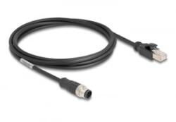 Delock Kábel M12 A kódolt 8 tűs apa - RJ45 apa PVC 2 m (80810)