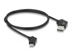 Delock Kábel A-típusú USB 2.0 apa - USB Type-C apa elforgatható gyors töltő funkcióval 60 W 1, 2 m (80769)