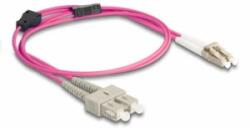 Delock Optikai kábel fém megerősítéssel LC Duplex - SC Duplex Multi-mód OM4 1 m (87916)