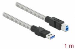 Delock USB 3.2 Gen 1, fém borítású kábel A-típusú apa B-típusú, 1 méter (86778) - aqua