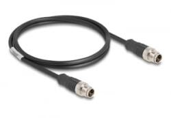 Delock Kábel M12 X kódolt 8 tűs apa - apa PVC 1 m (80863)