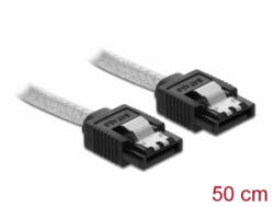 Delock SATA 6 Gb/s kábel 50 cm áttetsző (85342) (85342)