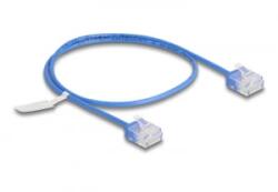Delock RJ45 hálózati kábel Cat. 6 UTP ultravékony 0, 5 m kék rövid csatlakoztatókkal (80779) (80779)