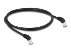 Delock RJ45 hálózati kábel Cat. 6A S/FTP 45 fokban lefelé hajló 1 m fekete (80275)