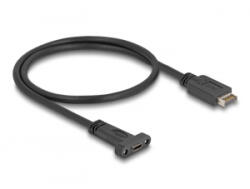 Delock USB 10 Gbps kábel E-típusú A kulcs USB 20 tűs apa - USB Type-C panel-rögzítős anya 50 cm (85526)