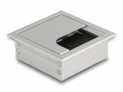 Delock Kábel tömítő/rendező asztalba szerelt változathoz kefével 80 x 80 x 28 mm méretű, ezüst (66860) (66860)