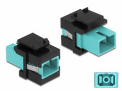 Delock Keystone modul SC Simplex aljzat - SC Simplex aljzat vízkék / fekete (86814) - aqua