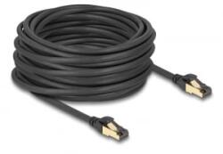 Delock RJ45 hálózati kábel Cat. 6A apa - apa S/FTP fekete 15 m - Cat. 7 nyers kábellel, mely alkalmas bel- és kültéri használatra (80253)