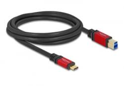 Delock USB 5 Gbps kábel USB Type-C apa - USB B-típusú apa 2 m piros fém (80613)