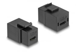 Delock Keystone modul USB 2.0 Type-C anya anya fekete színű (87950)