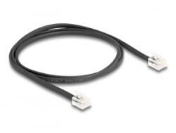 Delock Telefon kábel RJ11 apa - RJ11 apa fekete 1 m (88301) (88301) - aqua