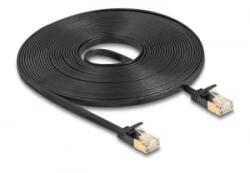 Delock RJ45 hálózati kábel Cat. 6A apa - apa robosztus csatlakozóval és Cat. 7 nyers lapos kábellel U/FTP 7, 5 m, fekete (80349)