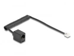 Delock Telefon csavart kábel RJ11 apa - RJ45 anya fekete színű 1 m (88720)