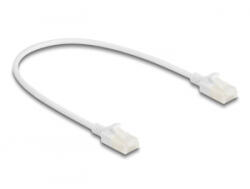 Delock RJ45 hálózati kábel Cat. 6A apa apa robosztus csatlakozóval ipari felhasználásra U/UTP Slim 0, 3 m, fehér (80357)