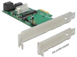 Delock PCI Express-kártya > Hibrid 3 x belső SATA 6 Gb/s + 1 x belső mSATA (89371) - aqua