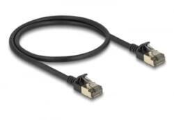 Delock RJ45 hálózati kábel Cat. 8.1 F/FTP Slim Pro 0, 5 m, fekete (80338) (80338)