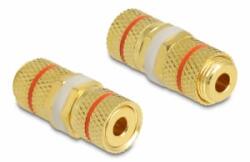 Delock Audio csatlakozókat összekötő adapter installációhoz, piros gyűrűvel (64143) (64143)