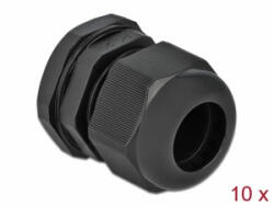 Delock PG21 tömszelence 10 db. fekete (60222)