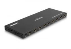Delock HDMI elosztó 1 x HDMI megoszlik 8 x HDMI-vé, 4K 60 Hz kimenettel és downscalerrel (18654) (18654) - aqua