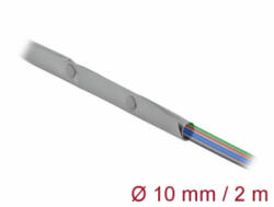 Delock Kábelkarmantyú patent szorítóval 2 m x 10 mm szürke / fekete (20725) - aqua
