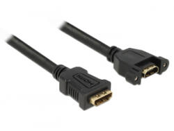 Delock kábel HDMI A anya > HDMI A anya panelrögzítés 25 cm (85100)