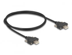 Delock USB 2.0 A-típusú kábel apa apa csavarokkal 1 m fekete (80479)