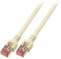 EFB Elektronik RJ45 Hálózat Csatlakozókábel CAT 6 S/FTP 0.50 m Szürke Lángálló, Halogénmentes, Védővel, Aranyozatt érintkező EFB Elektronik (K5510.0,5)