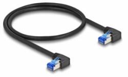 Delock RJ45 hálózati kábel Cat. 6A S/FTP jobbra hajló 0, 5 m fekete (80213) (80213)